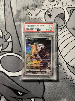 2022 POKEMON JAPANESE SWORD & SHIELD DARK PHANTASMA #073 FULL ART/PIKACHU PSA 9 - Image 1