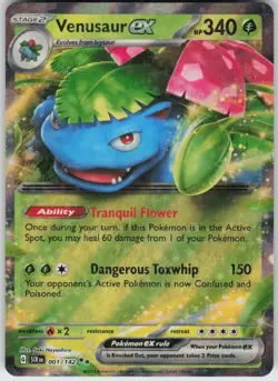 Venusaur ex 1/142 Double Rare Stellar Crown Near Mint - Image 1