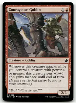 X4 Courageous Goblin C Foundations 82 MTG NM PLAYSET - Image 1