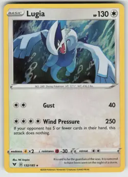 Holo Lugia 132/185 Rare Vivid Voltage Near Mint - Image 1