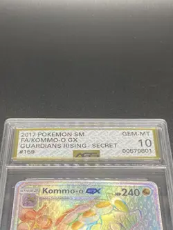2017 Pokemon Kommo-o GX Full Art Guardians Rising Secret 159/145 AGS Gem Mint 10 - Image 3