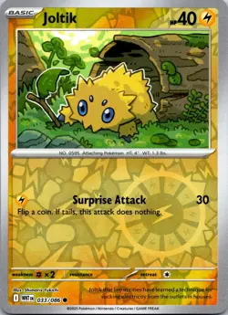 Joltik 033/086 Common White Flare Pokemon Reverse Holo Near Mint - Image 1
