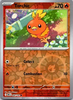 Torchic 040/182 Common Destined Rivals Pokemon Reverse Holo Near Mint - Image 1
