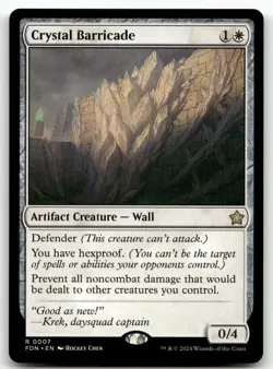 Crystal Barricade R Foundations 7 MTG NM - Image 1
