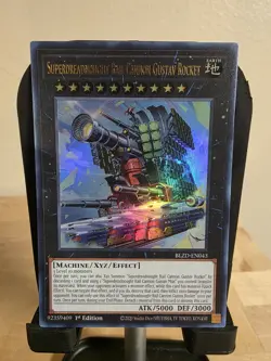Yugioh! 1x Superdreadnought Rail Cannon Gustav Rocket BLZD-EN043 Ultra Rare NM - Image 1