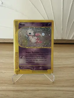 Mew Holo Rare Card 19/165 Expedition Base Set MP-LP - Image 1