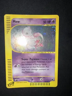 Mew Holo Rare Card 19/165 Expedition Base Set MP-LP - Image 3