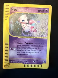 Mew Holo Rare Card 19/165 Expedition Base Set MP-LP - Image 4