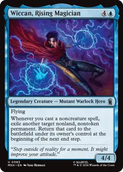 x4 Wiccan, Rising Magician - Foil U MTG Marvel Super Heroes M/NM, English - Image 1