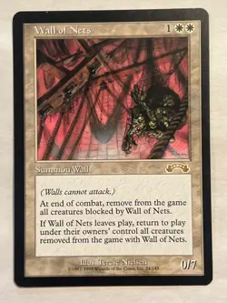 MTG - Wall of Nets - Exodus - Rare - LP - Magic the Gathering  - Image 1