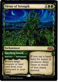 Virtue of Strength (Showcase) 284 Mythic Wilds of Eldraine NM MTG - Image 1