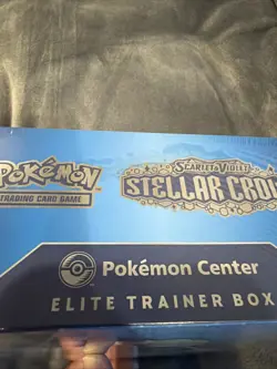 Pokemon TCG Stellar Crown Pokemon Center ETB (Water Stain READ DESCRIPTION) - Image 4