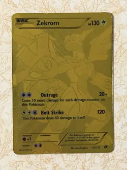 The Pokemon Company Zekrom Full Art Secret Rare 115/113 LT Holo 130 HP - Image 1