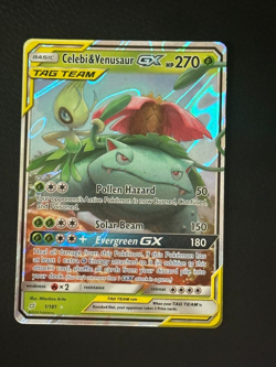 Pokemon Celebi & Venusaur GX 1/181 SM Team Up Ultra Rare Holo M/NM - Image 1