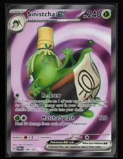 Sinistcha ex 189/167 Ultra Rare SV06: Twilight Masquerade Pokemon Card - Image 1