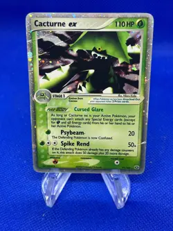 VTG 2005 Pokemon EX Emerald Cacturne ex 91/106 Ultra Rare DMG/CREASED - Image 1