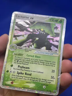 VTG 2005 Pokemon EX Emerald Cacturne ex 91/106 Ultra Rare DMG/CREASED - Image 3