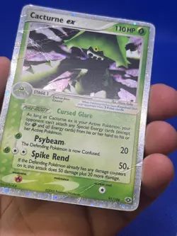 VTG 2005 Pokemon EX Emerald Cacturne ex 91/106 Ultra Rare DMG/CREASED - Image 4