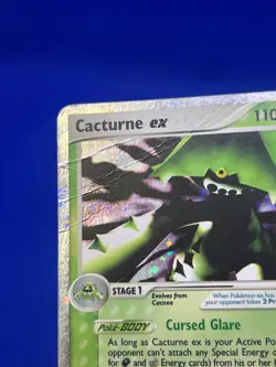 VTG 2005 Pokemon EX Emerald Cacturne ex 91/106 Ultra Rare DMG/CREASED - Image 5