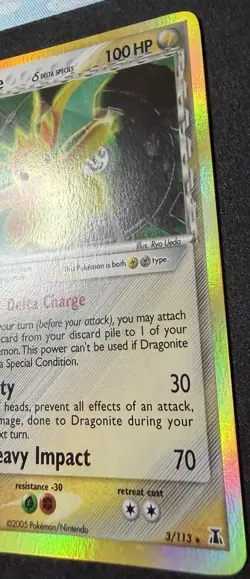 Pokemon TCG Dragonite Delta Species 3/113 100 HP Holo Rare 2005 - Image 4