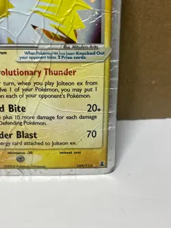 Jolteon ex 109/113 Rare DAMAGED Pokemon Delta Species - Image 4