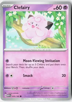 CLEFAIRY 035/165 COMMON 151 POKEMON NM - Image 1