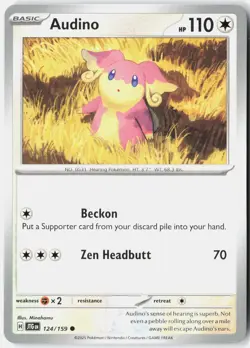 AUDINO 124/159 COMMON JOURNEY TOGETHER POKEMON NM - Image 1