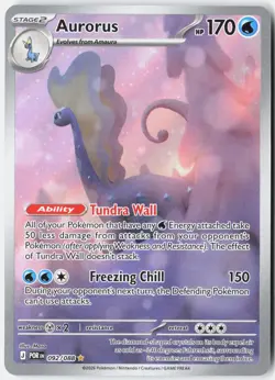 AURORUS 092/088 HOLO ILLUSTRATION RARE PERFECT ORDER POKEMON NM - Image 1