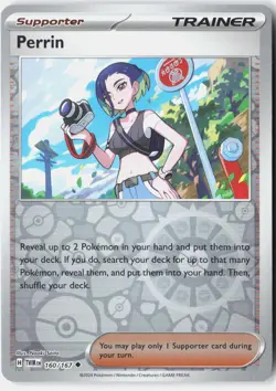 PERRIN 160/167 UNCOMMON TWILIGHT MASQUERADE POKEMON REVERSE HOLO NM - Image 1