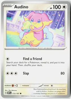 AUDINO 173/197 COMMON OBSIDIAN FLAMES POKEMON NM - Image 1