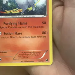 Reshiram 17/116 Plasma Freeze PERFECT BREATH HOLO SWIRL Pokemon LP - Image 5