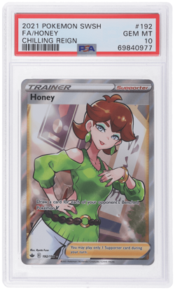 2021 Pokemon Sword and Shield Chilling Reign Honey #192 PSA 10 - Image 1