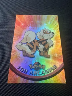 Arcanine #59 - 1999 Pokemon Topps Series 1 Blue Logo - Rainbow Foil Very Rare NM - Image 1