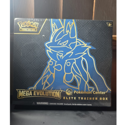 Sealed Pokemon Center Mega Evolution Elite Trainer Box Lucario. 2 Small Tears - Image 1