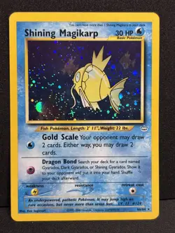 2001 Pokemon Neo Revelation Shining Magikarp 66/64 Double Holo Error - Image 1