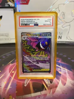 2026 POKEMON ASCENDED HEROES MEGA ATTACK RARE #269 MEGA GENGAR EX PSA 10 - Image 1