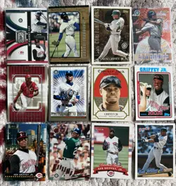 Ken Griffey Jr Lot Of 25 Cards And Inserts 80-05 Mariners Reds Hall Of Fame - Image 1