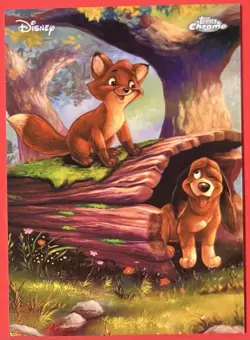 2026 TOPPS CHROME DISNEY FOX AND THE HOUND #AD-5 ART OF DISNEY ORIGINAL ART SSP - Image 1