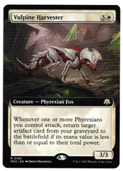 Magic the Gathering MTG Card: Vulpine Harvester Extended Art #0106 MOC Rare! NM - Image 1
