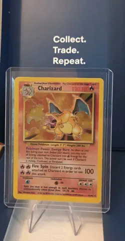 1999 Pokemon TCG Charizard Base Set Holo Rare Card 4/102 Ungraded - Image 1