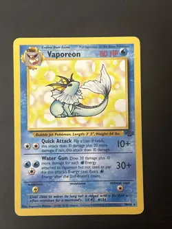 Vaporeon 28/64 Non Holo Rare Jungle Pokemon Card #2 - Image 1