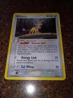 Pokemon ENGLISH Delcatty EX Legend Maker HOLO Card 4/92 VERY GOOD- SWIRL - Image 1