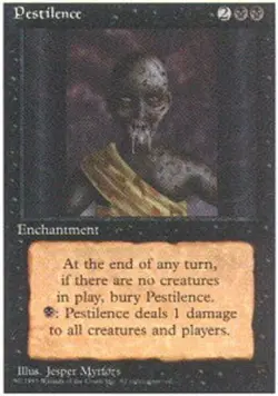1x Pestilence Heavy Play MTG Magic - Kid Icarus - - Image 1