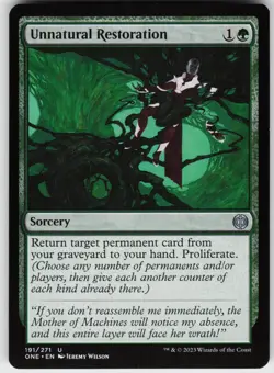 UNNATURAL RESTORATION 191 UC NEAR MINT - Image 1