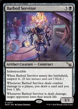 Barbed Servitor - Foil MKM NM MTG - Image 1