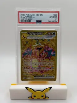 Pokemon TCG SV03 Obsidian Flames Charizard ex 228/197 Hyper Rare Holo EN PSA 10 - Image 1