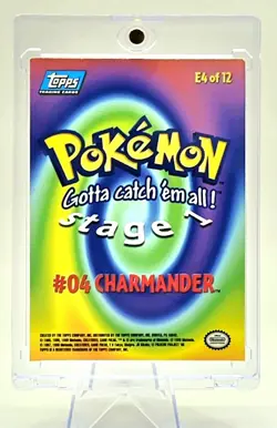 Pokemon 1999 Topps Charmander #E4 Movie Evolution Foil - Image 4