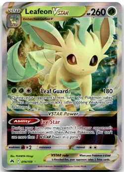 Leafeon VSTAR 014/159 Ultra Rare Crown Zenith Near Mint - Image 1