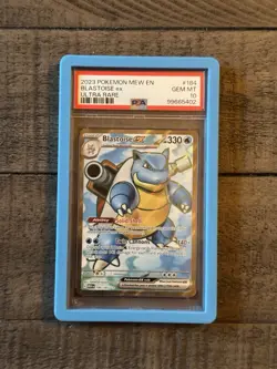 2023 POKEMON MEW EN-151 ULTRA RARE #184 BLASTOISE EX PSA 10 Gem Mint - Image 1