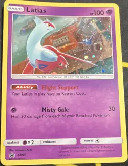 Latias SM87 Promo Holo Pokemon TCG Moderatly played - Image 1
